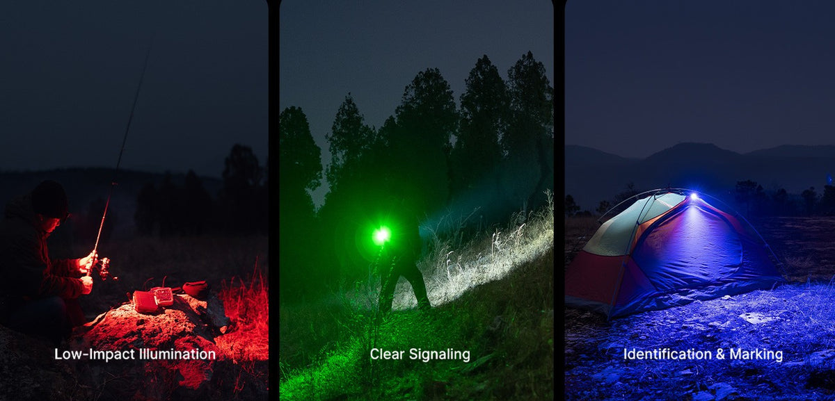 LED Clip Flashlight with UV RGB White Light - 600 Lumens, Rechargeable, Multi-Mode