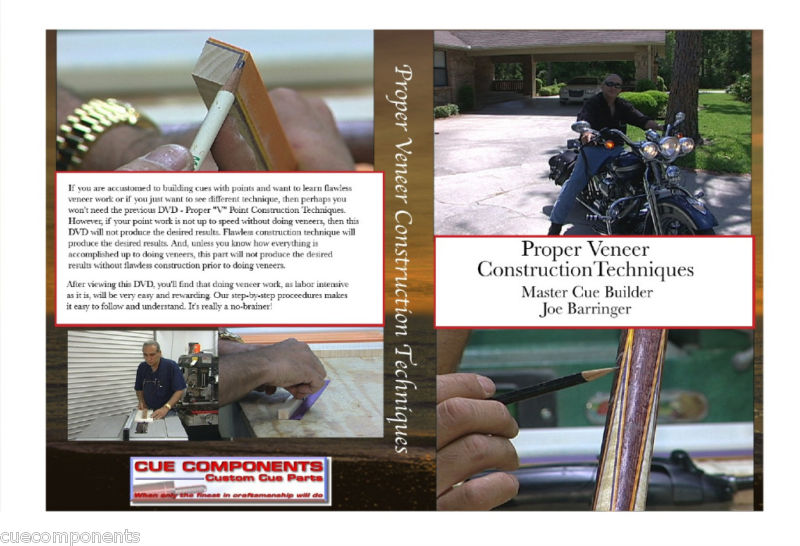 Veneer Construction & Cue Building DVD with Joe Barringer