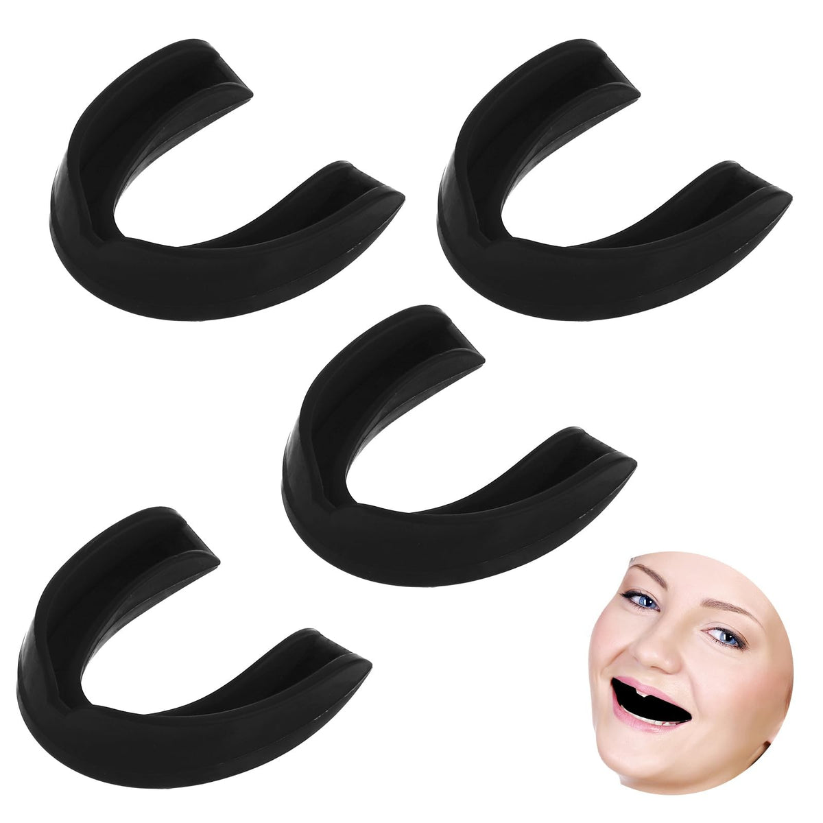 4 Pack Sports Mouth Guards Athletic Teeth Protector for Boxing Football Soccer