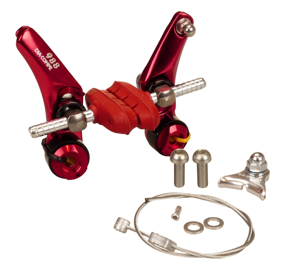 Bike Cantilever Brake Set for BMX MTB - Red Anodized Aluminum