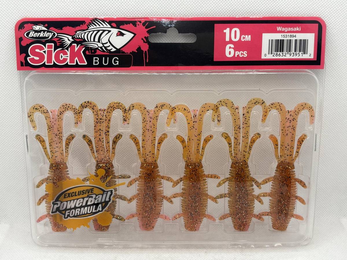 Soft Fishing Lures - Berkley Sick Bug 10cm Wagasaki 6-Pack
