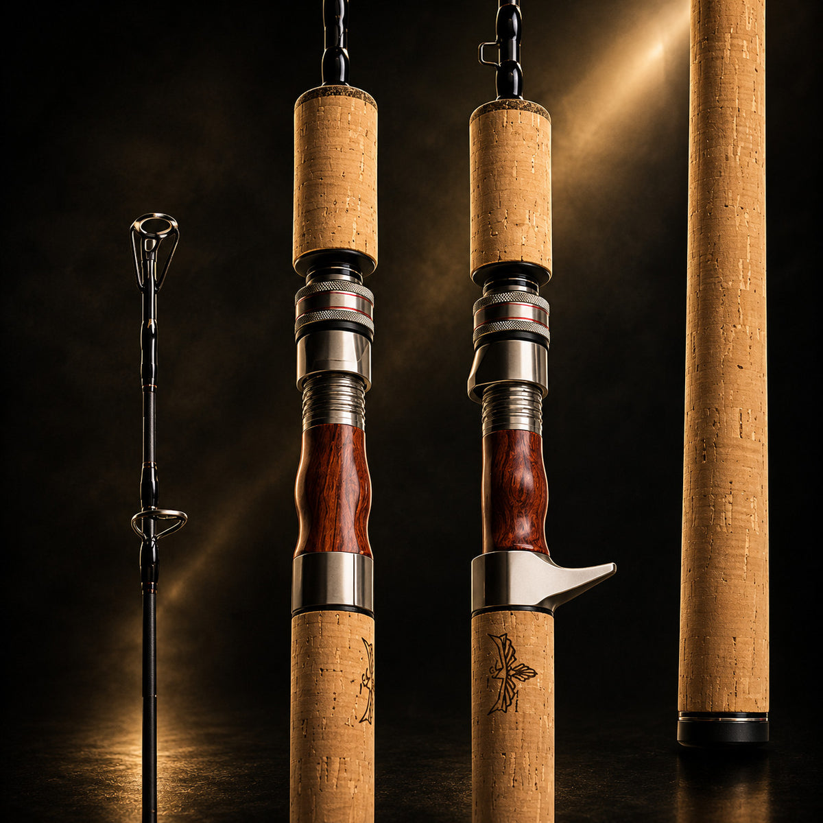 Ice Fishing Rod 46-Inch Premium Carbon Fiber for Lake Trout & Mackinaw