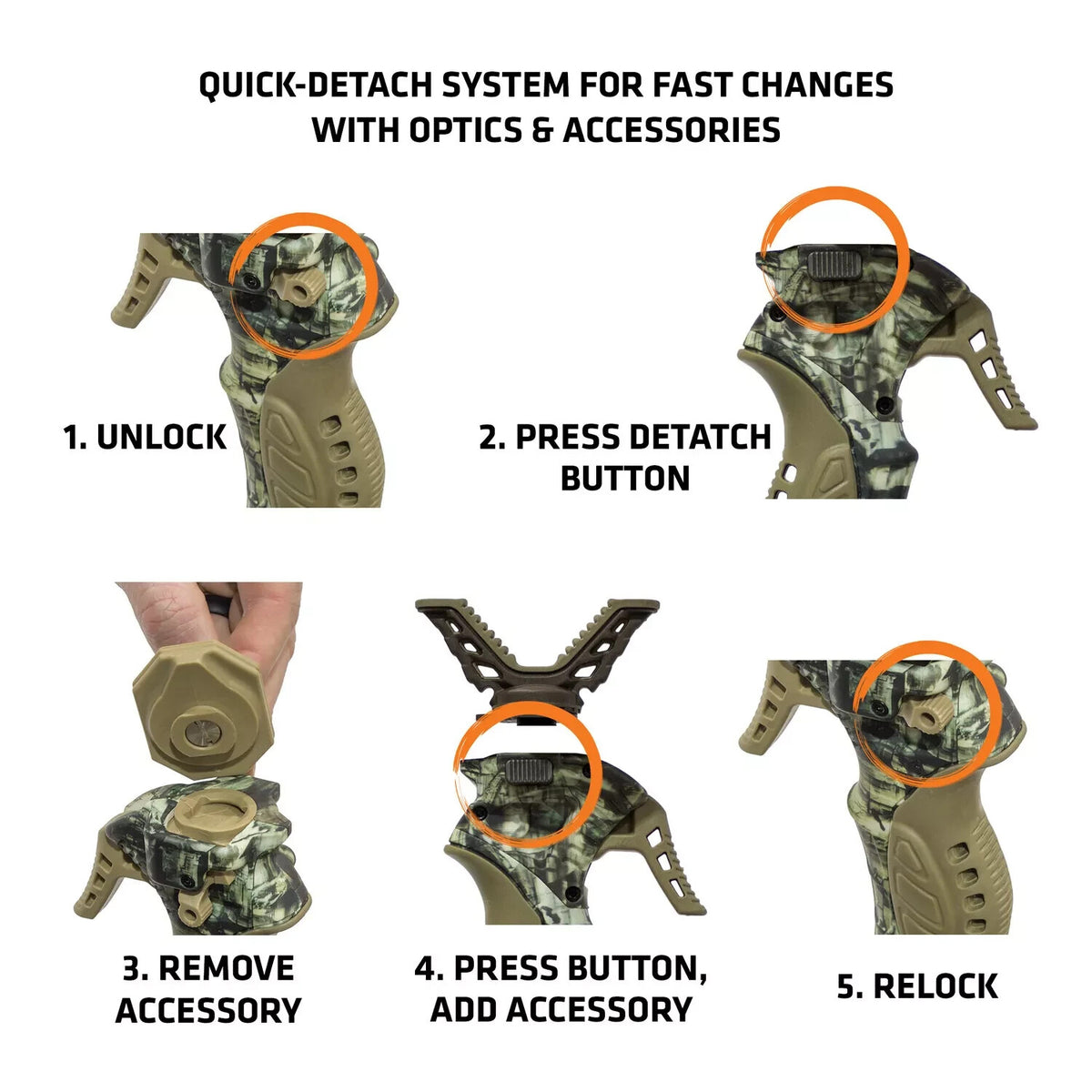 Trigger Stick Tripod Shooting Support with Quick-Adjust Yoke - Black Onyx