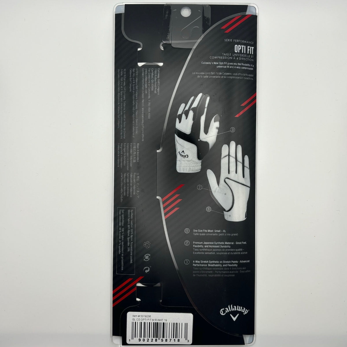 Golf Glove Right Hand One Size Fits Most for Men & Women