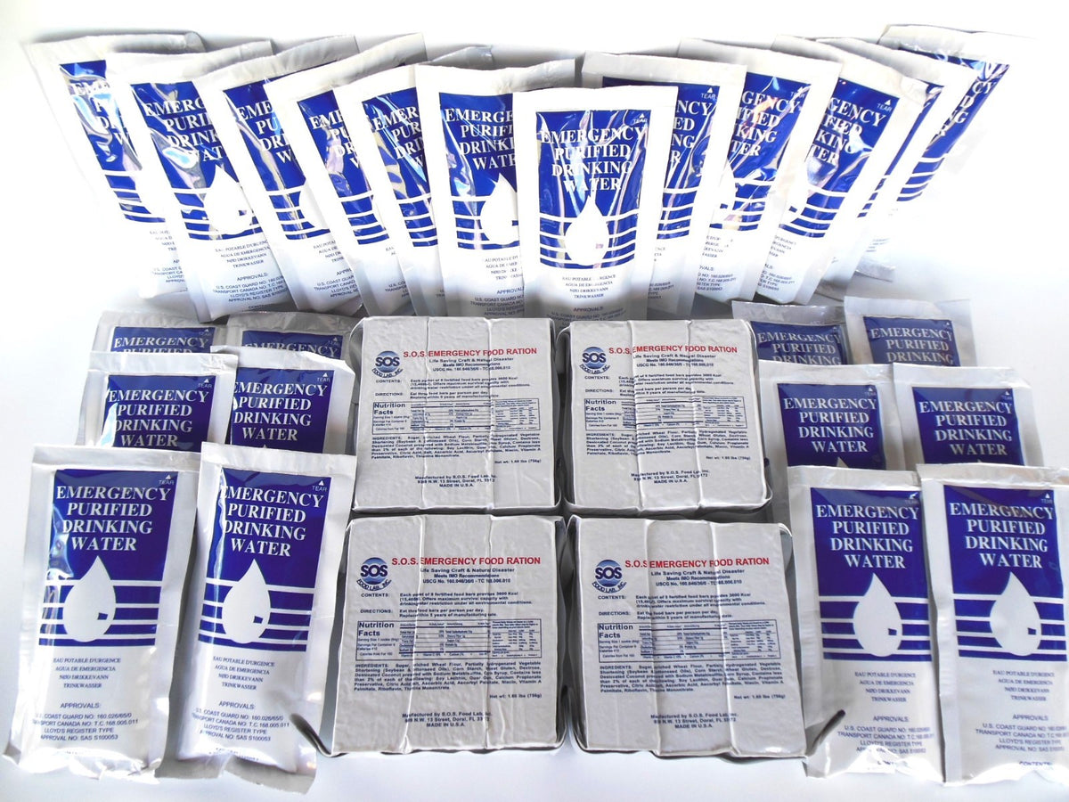 4 Person 72-Hour Emergency Food and Water Rations Kit with 5-Year Shelf Life