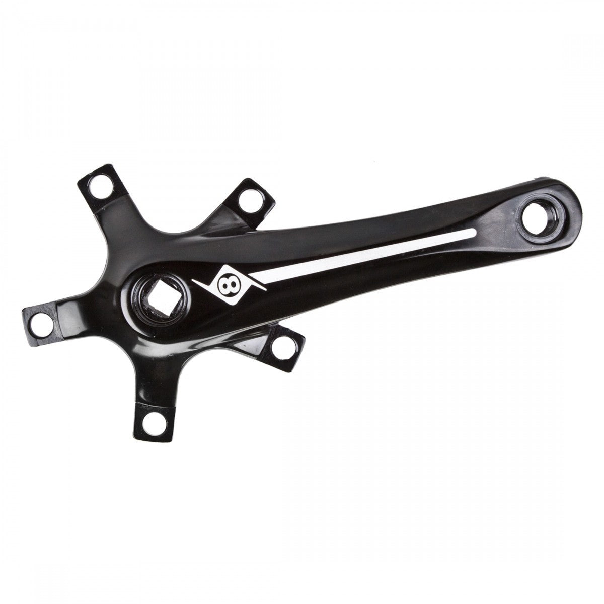 Bike Crank Set 160mm Alloy Single-Speed 110 BCD Forged Black