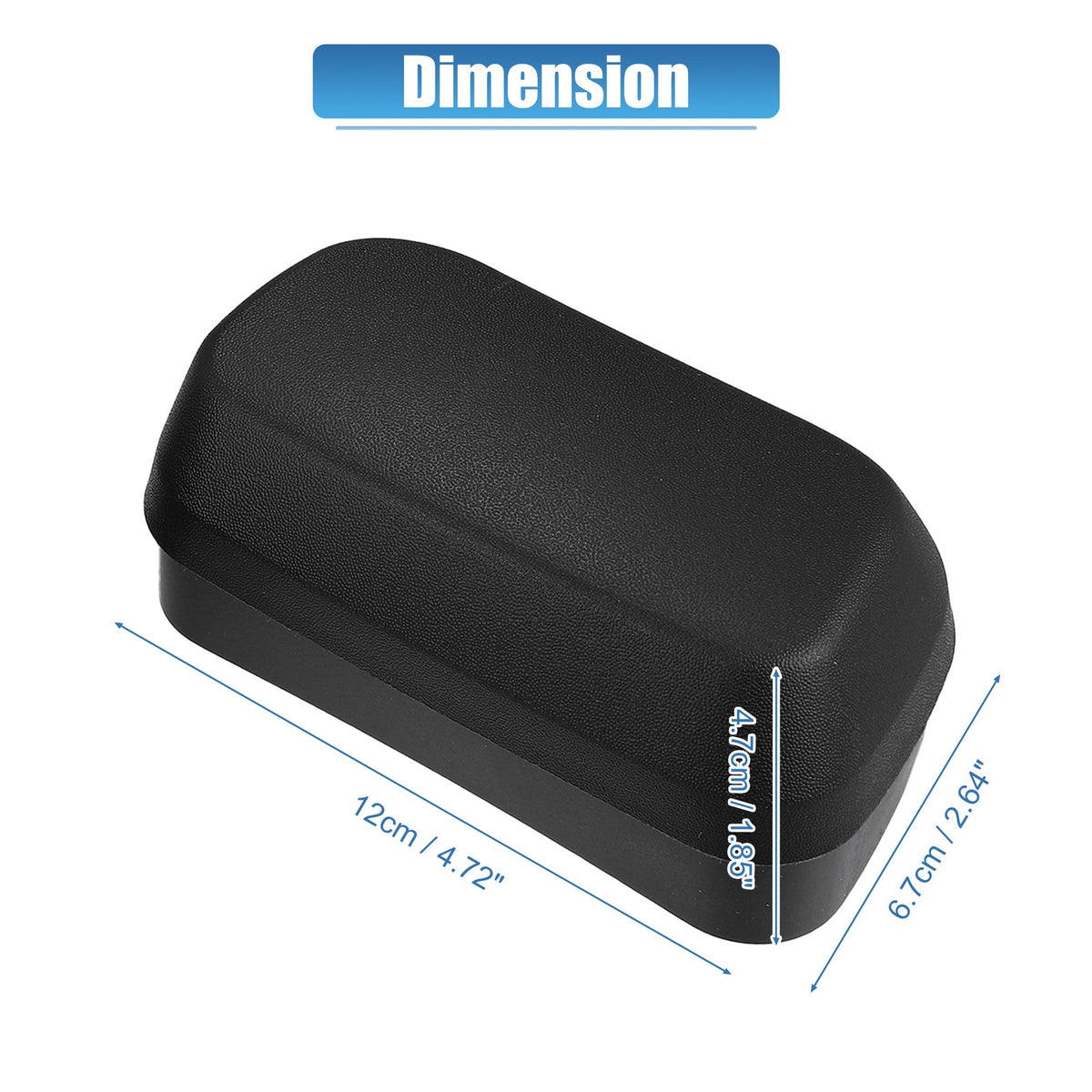 2-Piece Running Board End Caps for Ram 1500 2013-2022 Black