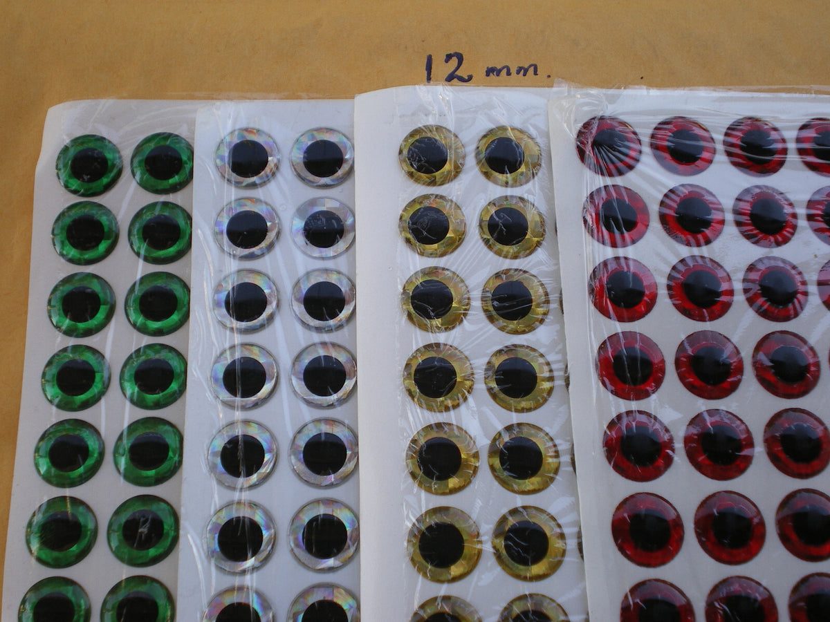126 Pcs 3D Holographic Red Fishing Lure Eyes for Fly Tying & Craft