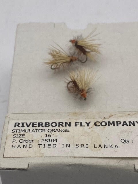 Fly Fishing Flies - Dozen Orange Size 16 Riverborn Stimulator