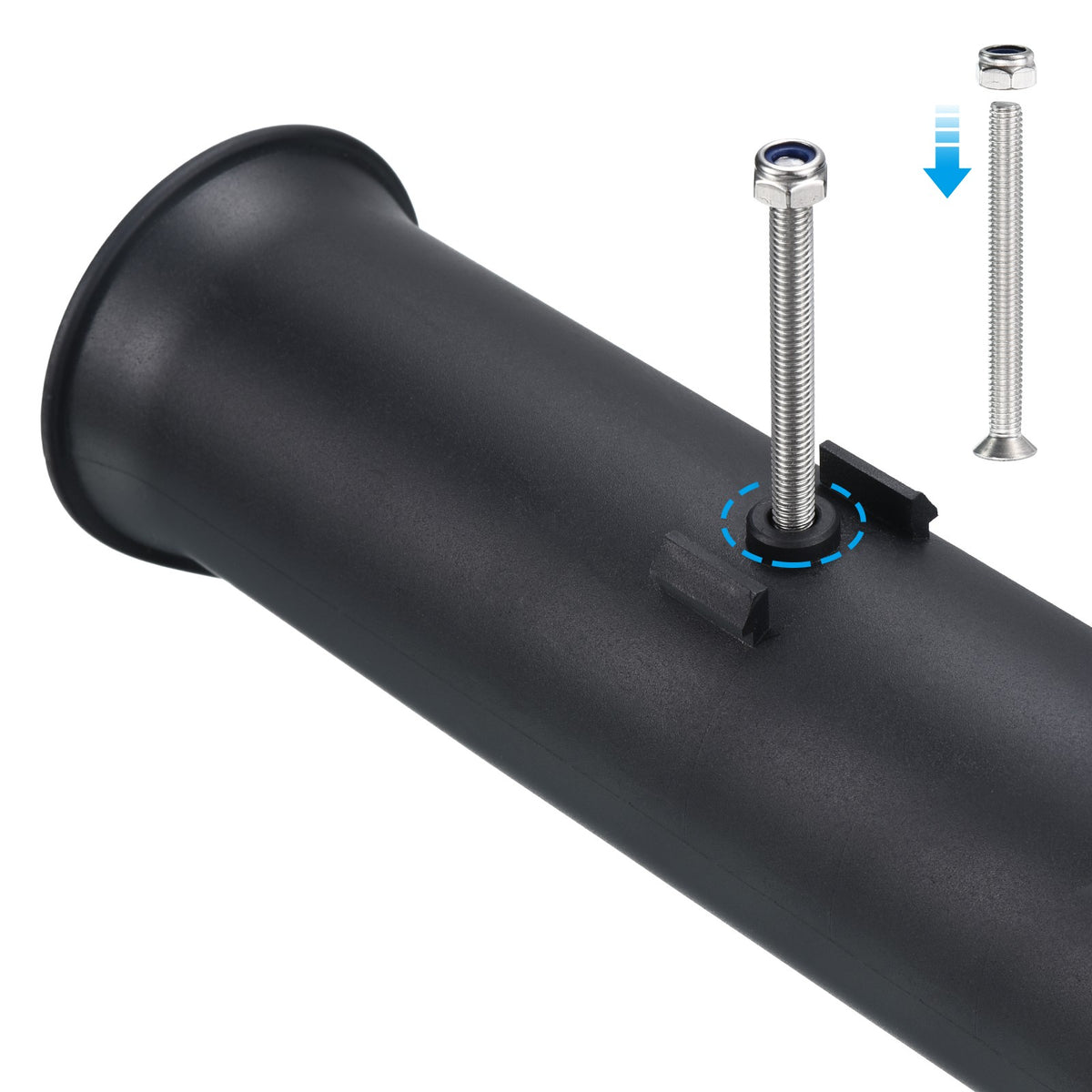 6 Pack Fishing Rod Wall Mount Brackets - Plastic Tube Rack with Screws