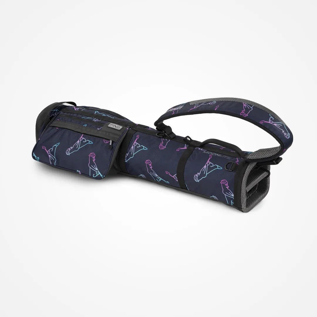 Ping Moonlite Navy Golf Carry Bag with 2-Way Top and 3 Pockets