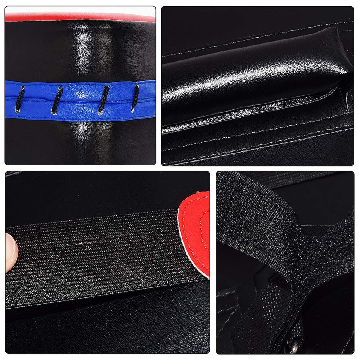 Martial Arts Kick Shield - Curved Leather Strike Pad for Taekwondo Muay Thai MMA Karate Training