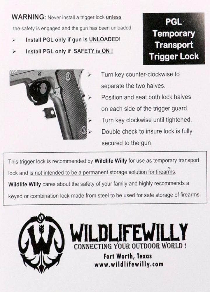 100 Pack Pistol Trigger Lock - Transport Lock for Handgun & Firearm Safety