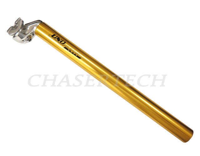 MTB & Road Bicycle Alloy Seat Post 28.6mm x 350mm Offset 30mm Gold