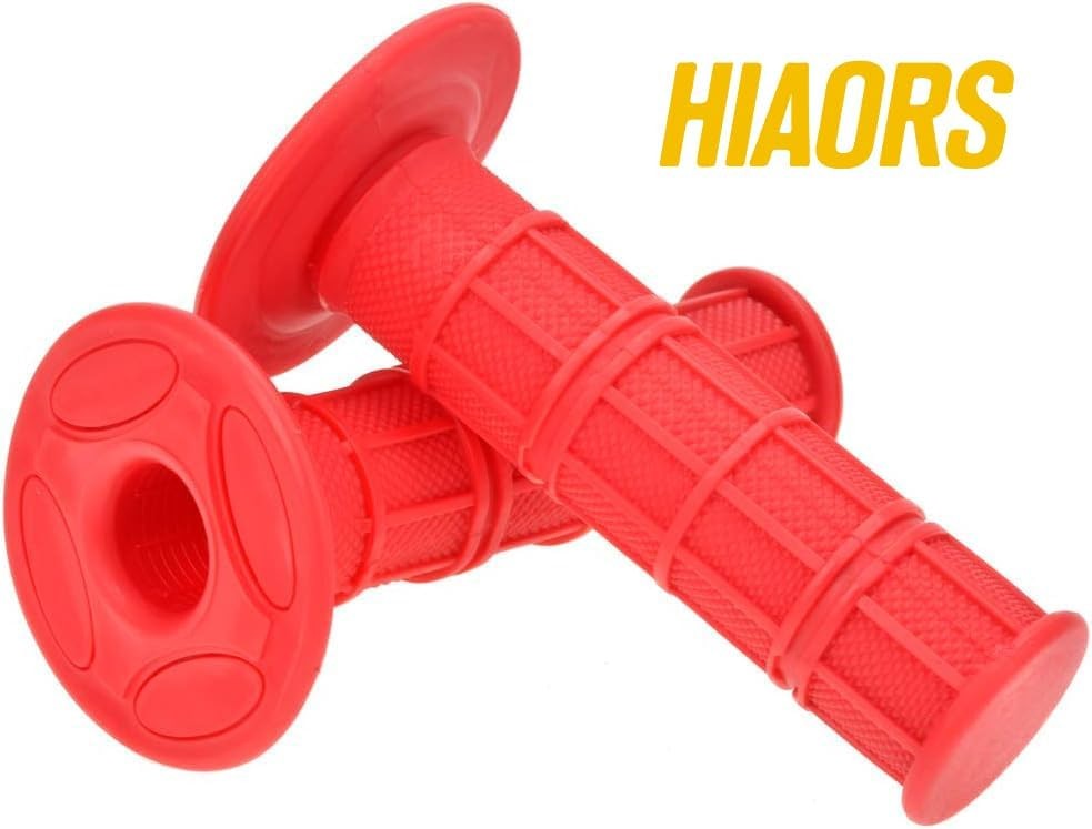 7/8 Inch ATV Handlebar Grips for Tractors and Quads - Red Left & Right Set