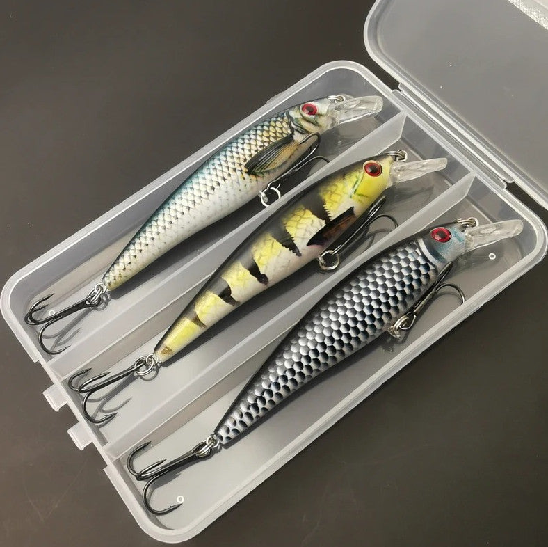 3-Piece Sinking Minnow Fishing Lures Set - Colorful Hard Baits, 11cm/4.3in, 13g