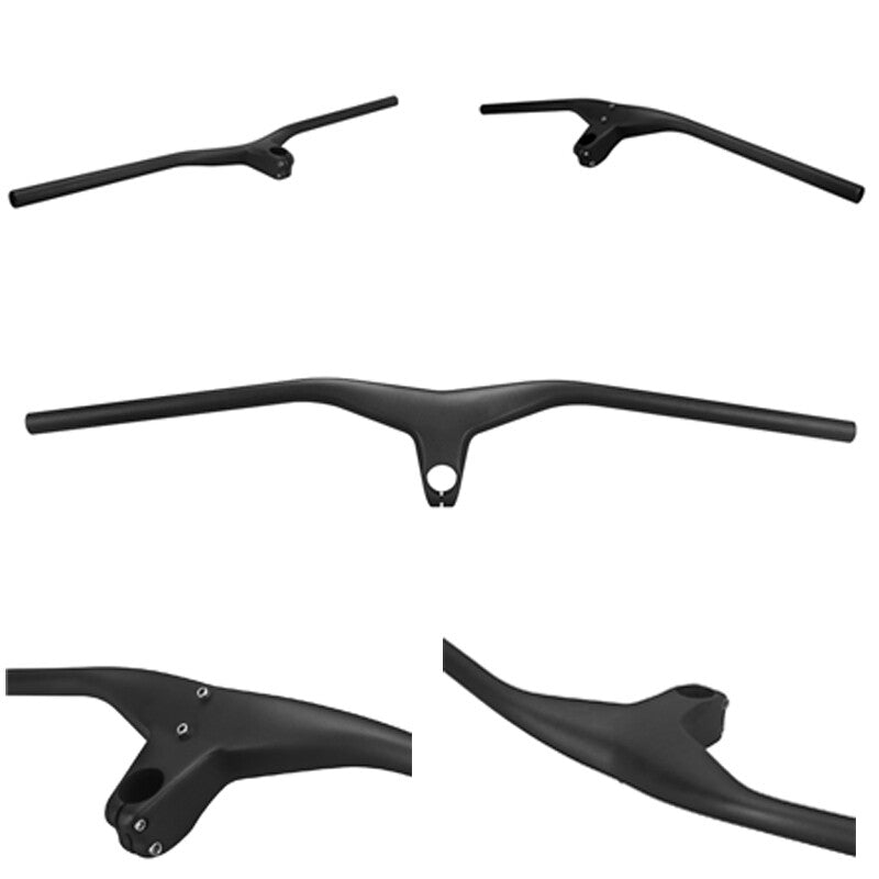 Carbon Fiber Mountain Bike Handlebar Stem - Integrated MTB Handlebar 70/80/90mm
