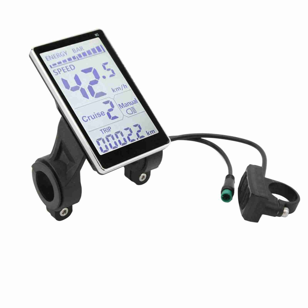 Electric Bike LCD Display 24-60V Speed & Battery Monitor Waterproof