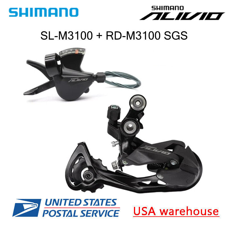 Shimano Alivio 9-Speed MTB Shifter and Rear Derailleur Set - Black