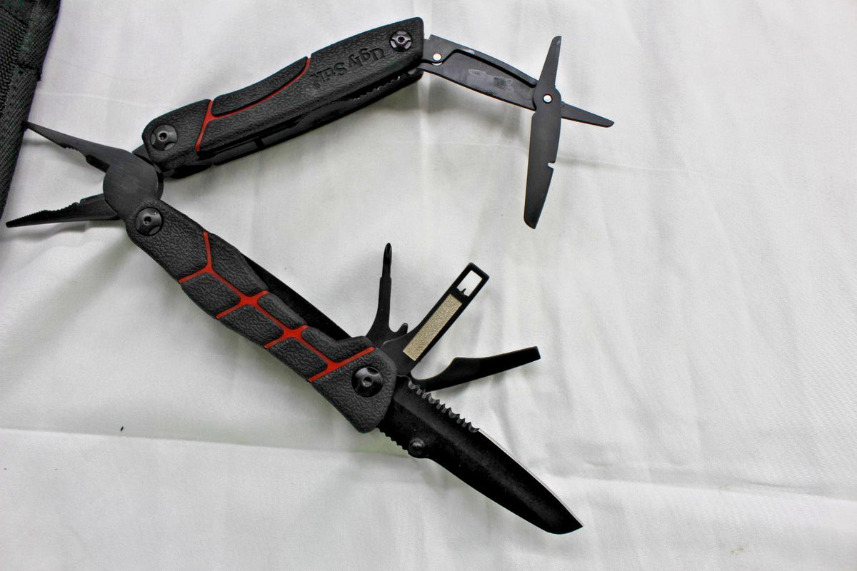 Multitool Fishing Knife 11-in-1 Pliers Cutter Sharpener & Bottle Opener
