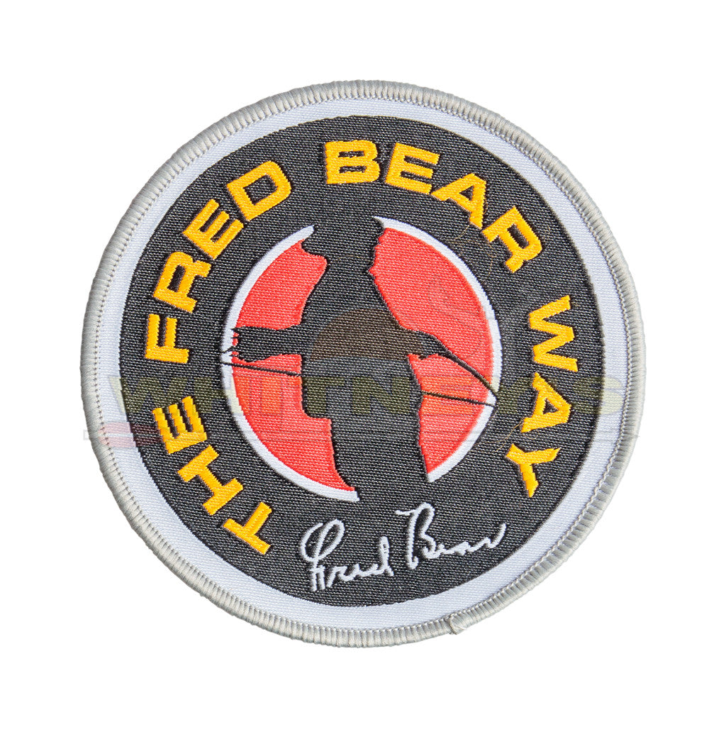 Archery Patch - Fred Bear Signature Collectible Badge, 3.5 Inch Diameter