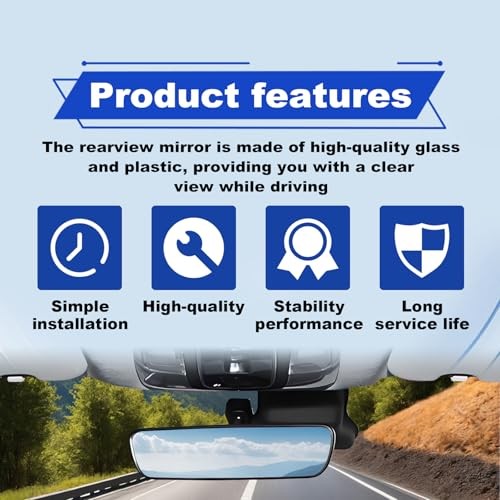 Interior Rear View Mirror Assembly Compatible With Nissan Rogue Altima NV1500