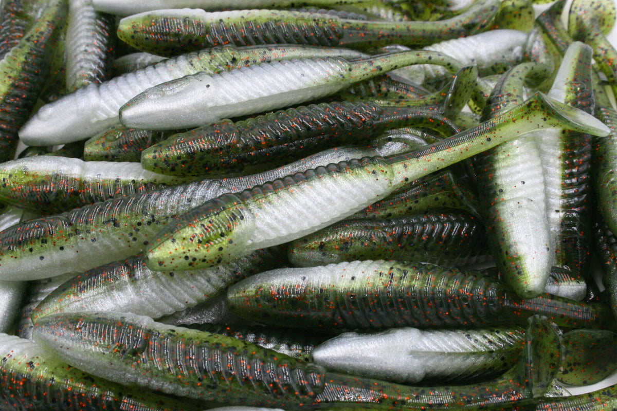 Watermelon Red Ghost 3.5 Inch Soft Plastic Swimbaits for Bass Fishing - Multiple Pack Sizes
