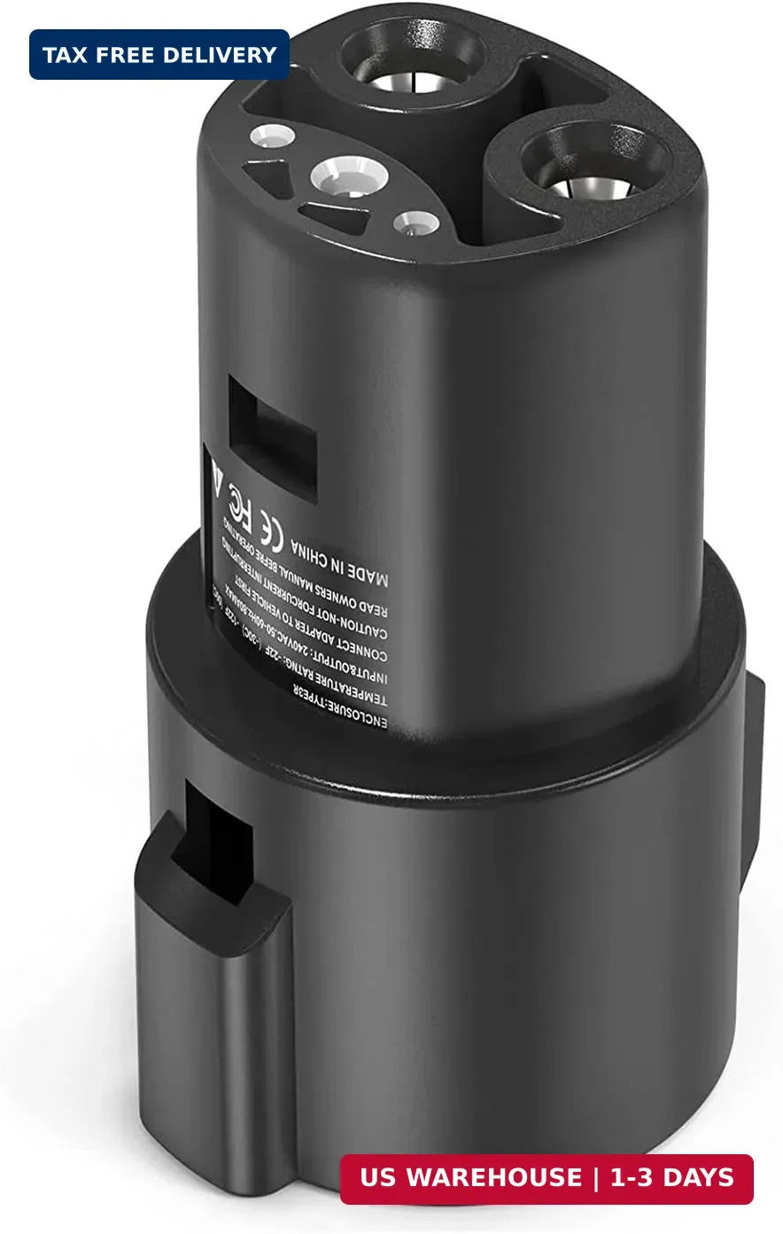 J1772 to Tesla EV Charger Adapter - 80Amp 240V Level 1 & 2 Charging