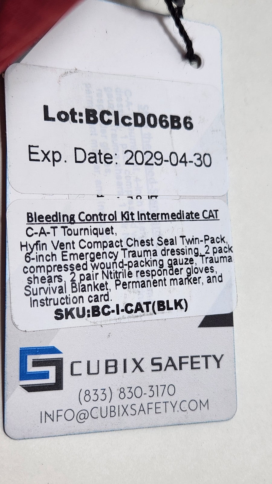 Bleeding Control Kit with Tourniquet for Emergency First Aid - Red Pouch