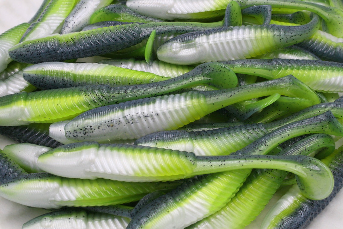 Soft Plastic Bass Fishing Swimbaits 5 Inch Sexy Shad Pack of 50, 25 or 8