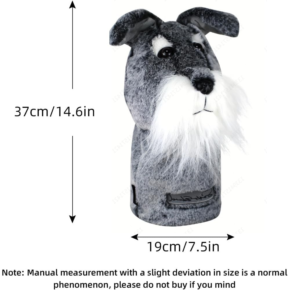 Golf Club Headcover - Cute Schnauzer Animal Design for Driver