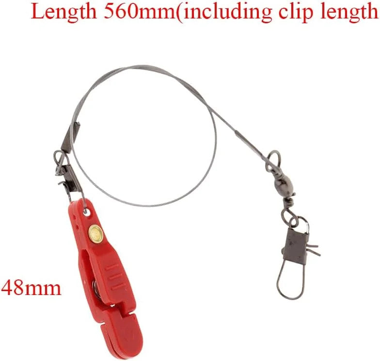 3 Pack Fishing Line Release Clips with Steel Line for Downrigger & Saltwater Fishing