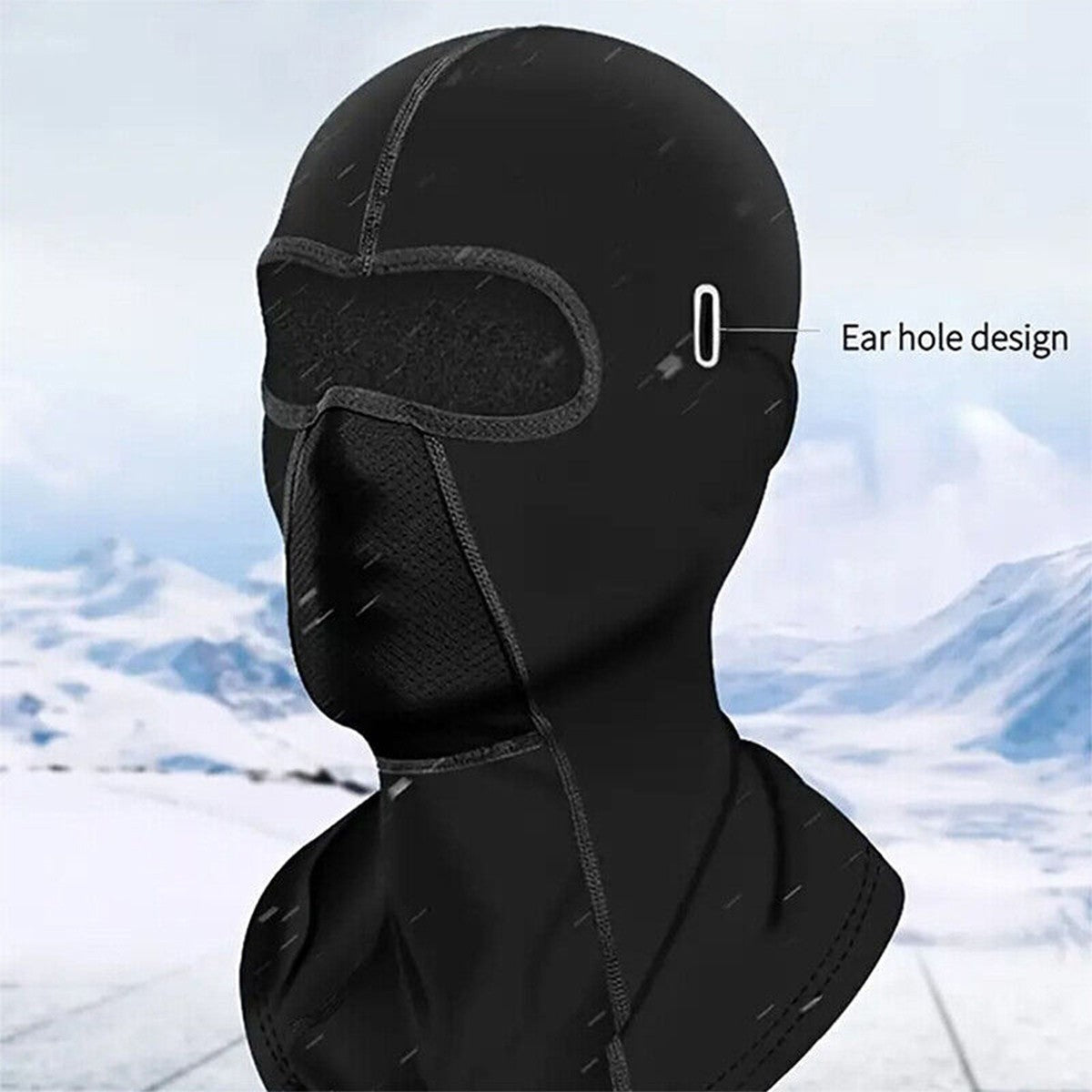 Winter Thermal Motorcycle Balaclava Windproof Ski Face Mask with Fleece Lining