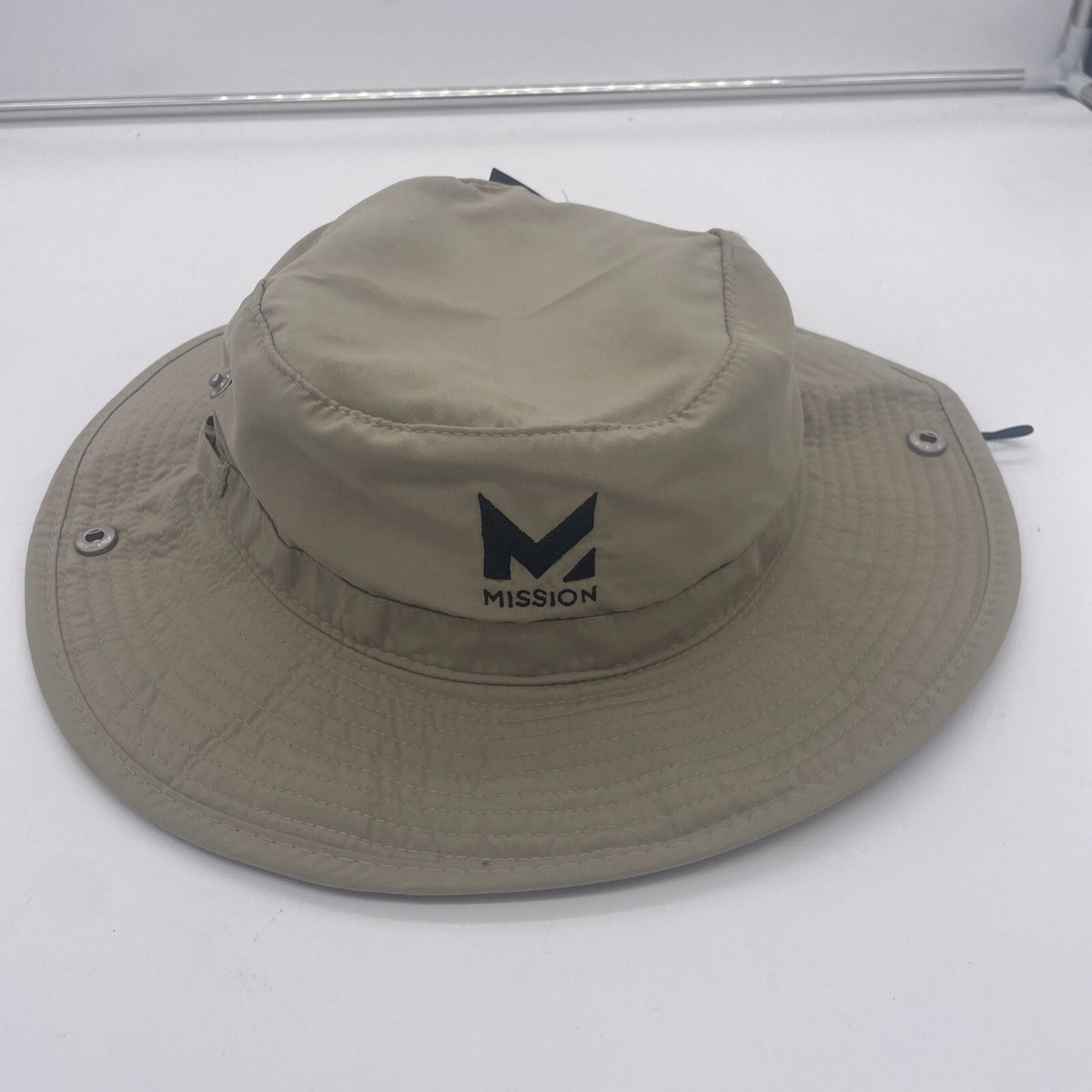Mission Khaki Cooling UPF 50 Wide Brim Boonie Hat - Unisex Bucket Hat NWT