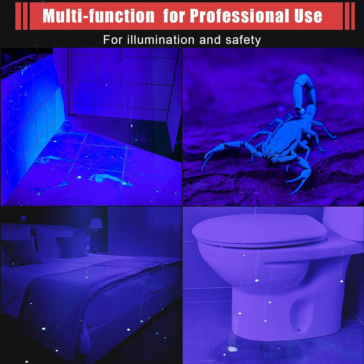 Portable UV Flashlight Penlight for Detecting Stains, Ink & Leaks