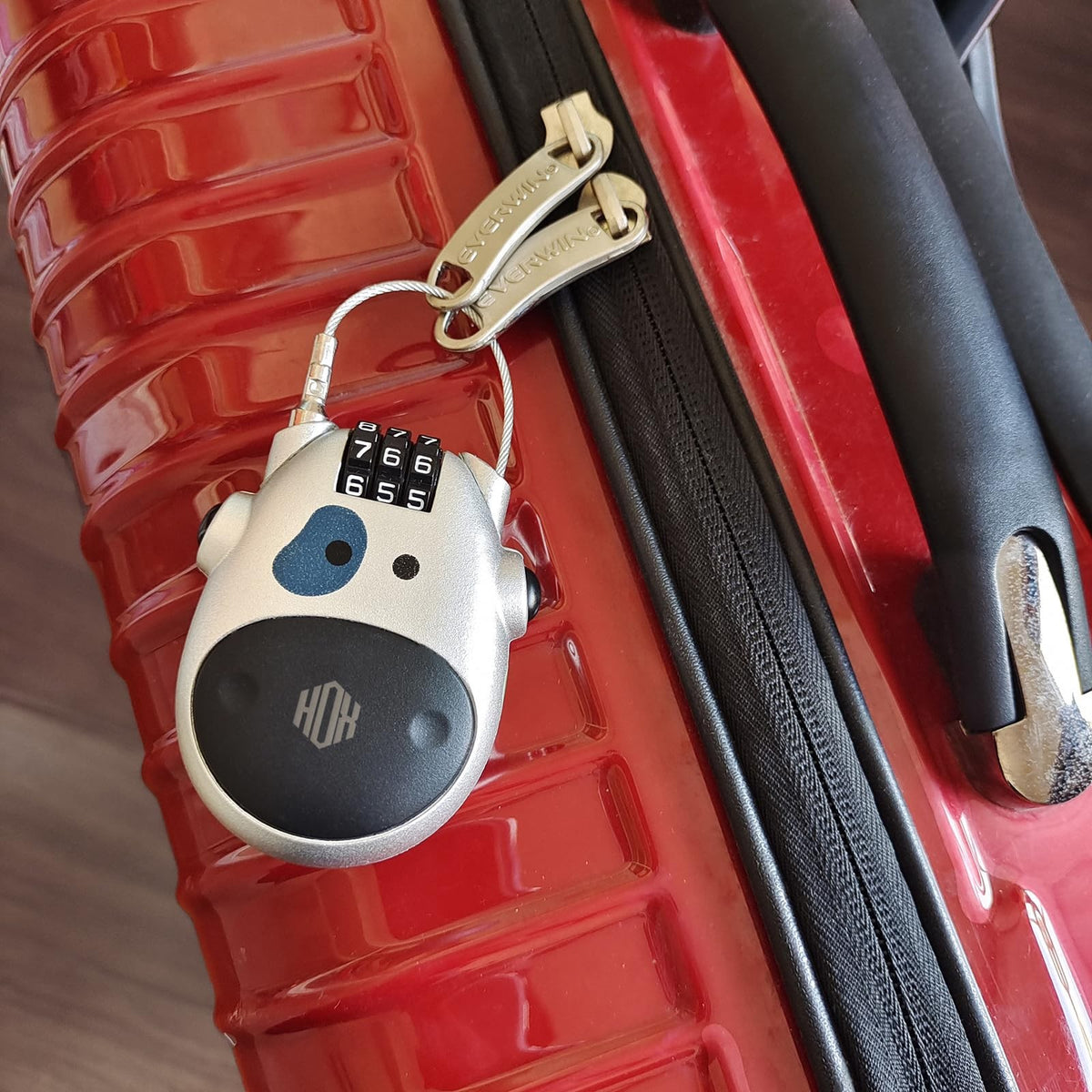 3-Digit Combination Lock with 3 Feet Retractable Cable for Bikes & Sports Equipment
