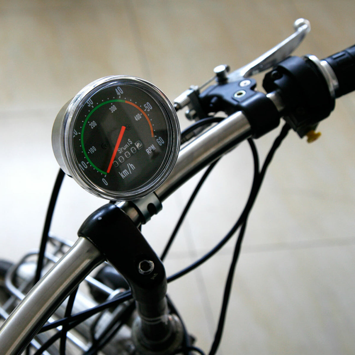 Vintage Bicycle Speedometer Analog Mechanical Odometer with Hardware
