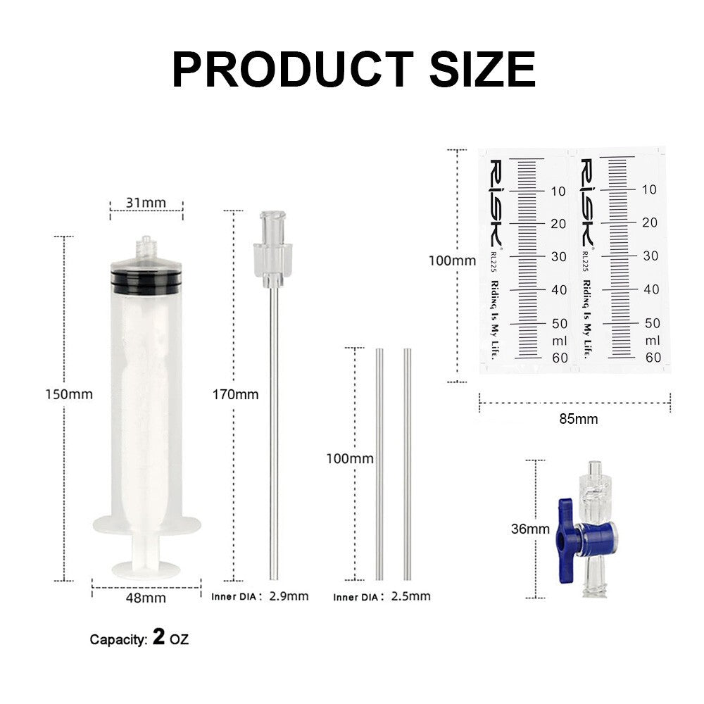 Tubeless Tire Sealant Injector Kit with Valve Core Remover - Cycling Accessory