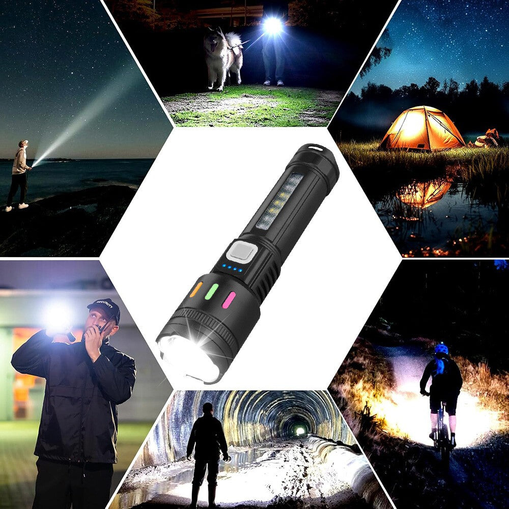Super Bright Rechargeable LED Tactical Flashlight 99000000LM with Zoom & Multiple Modes