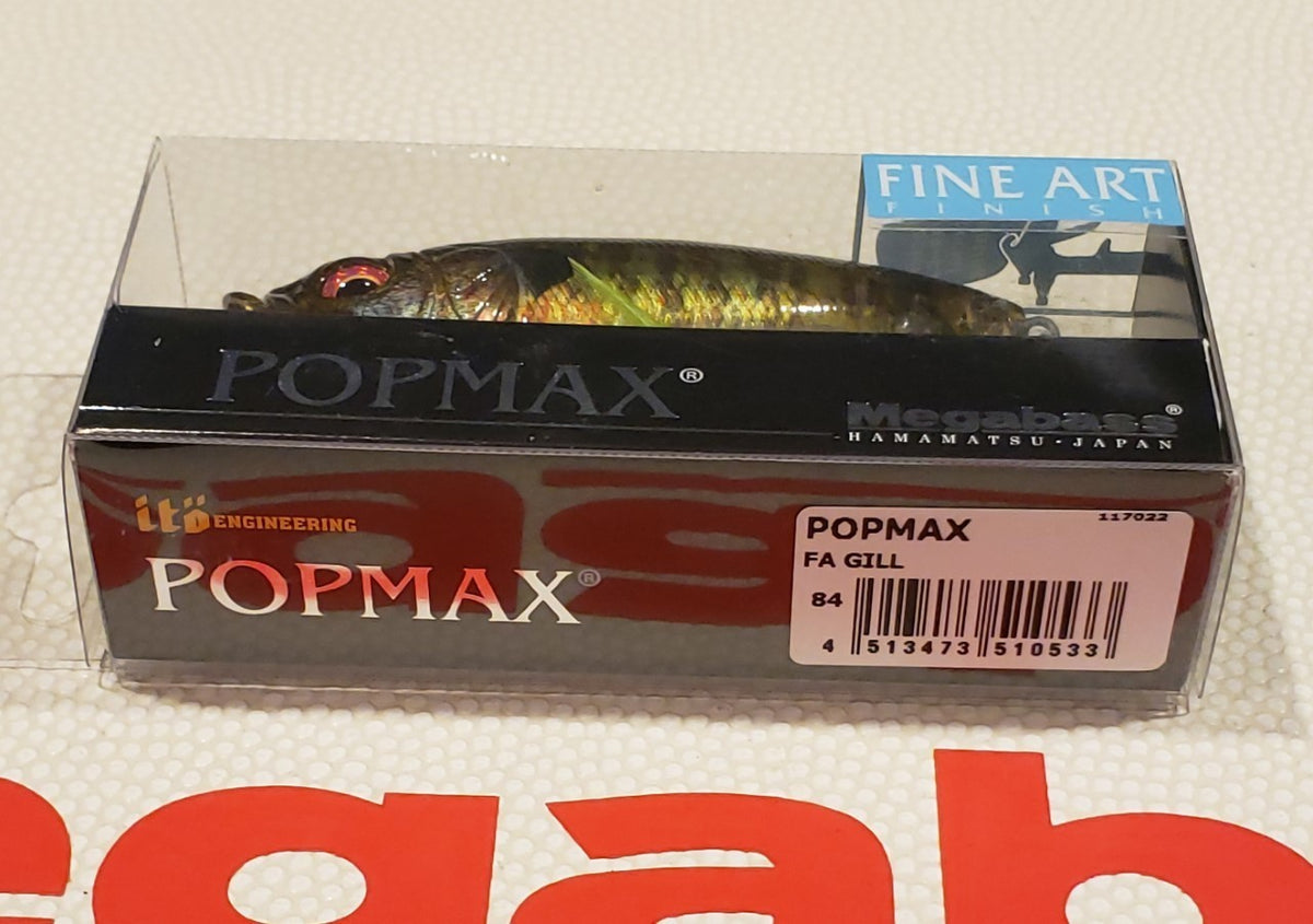 Megabass Limited Pop MAX FA Gill Fishing Lure - Fine Art Finish, Damaged Labels