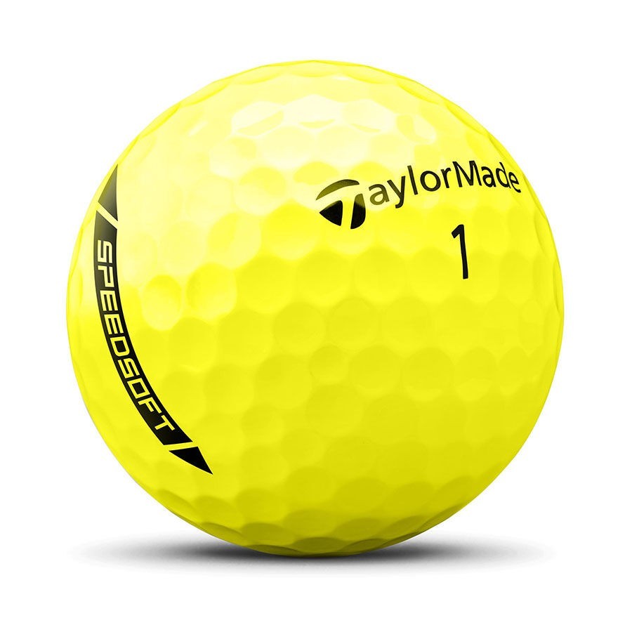 TaylorMade SpeedSoft Yellow Golf Balls - 2 Dozen Soft Feel & High Visibility