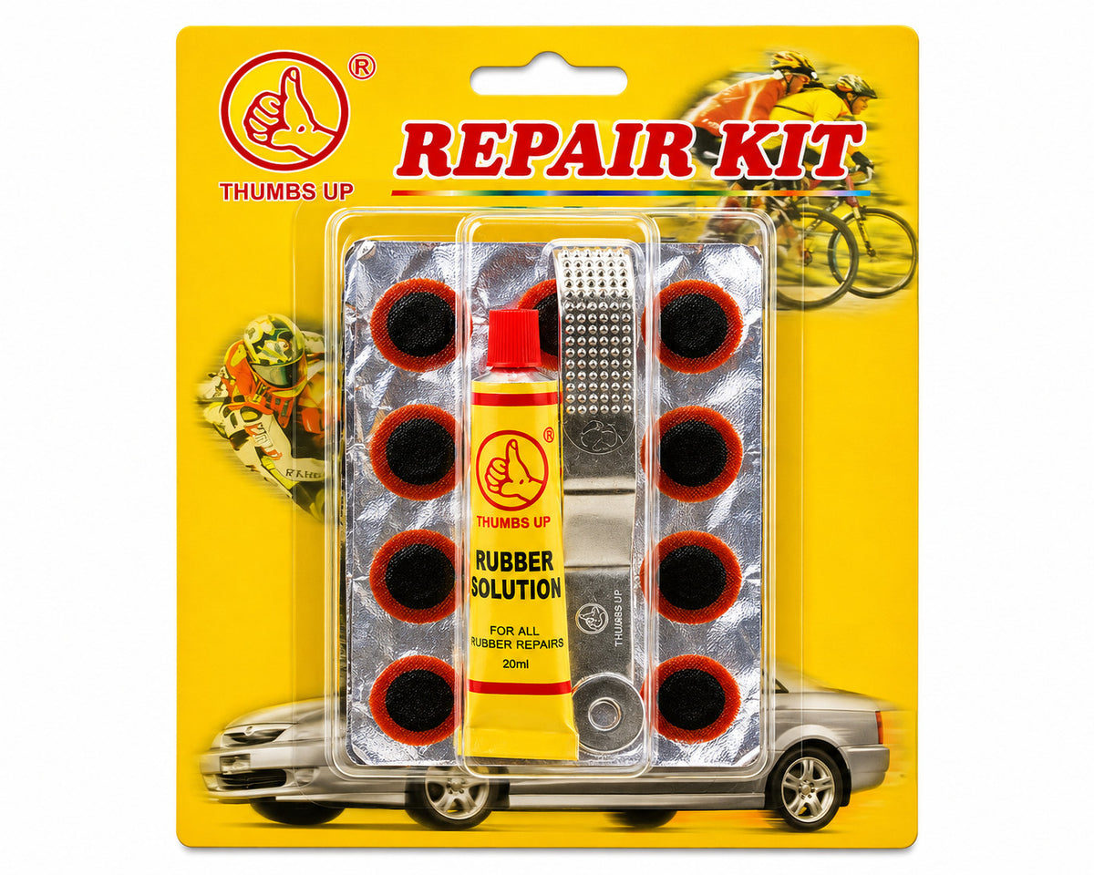 Bicycle Inner Tube Repair Kit with 100 Patches & Rubber Cement