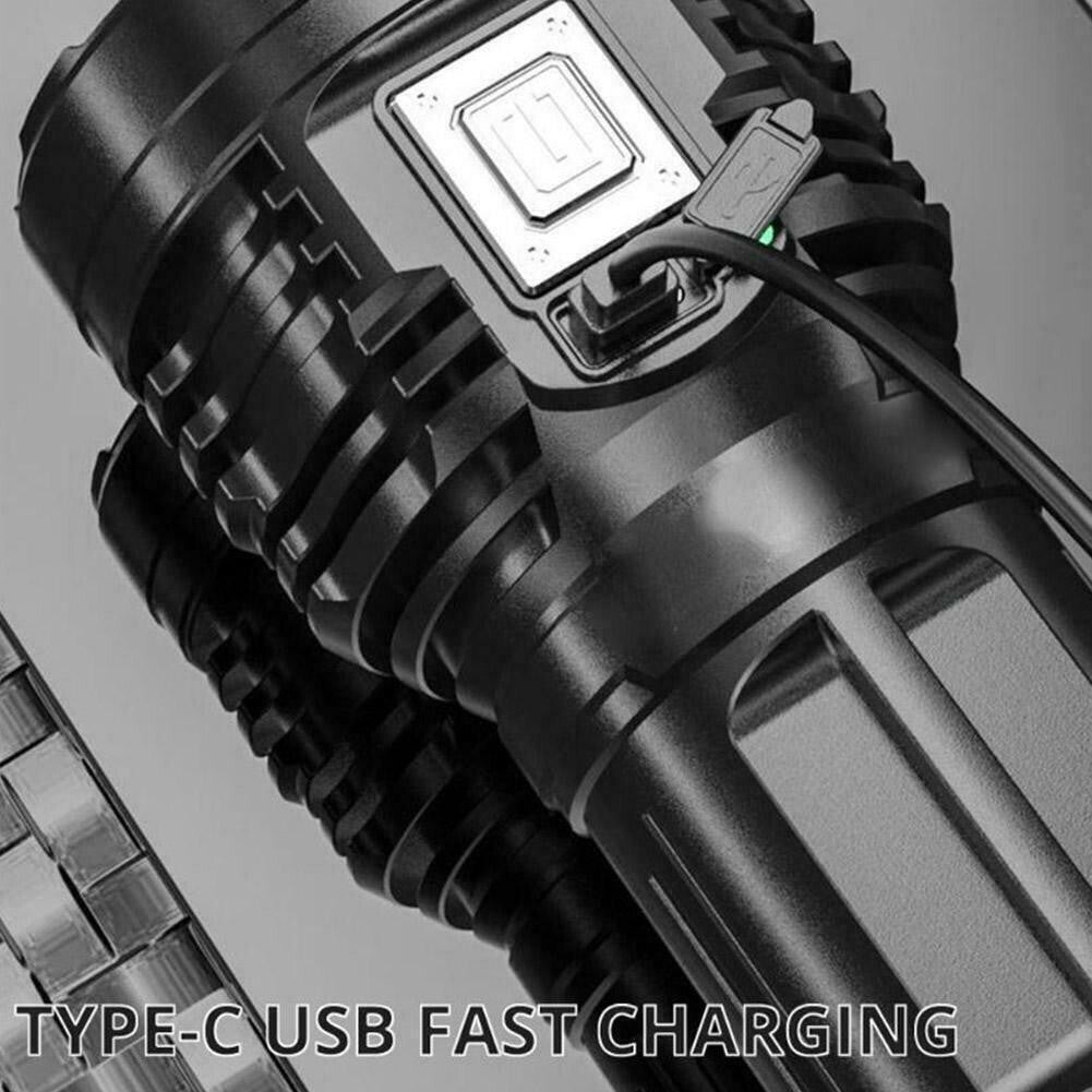 High Brightness Rechargeable LED Torch with 8 LEDs and COB Floodlight