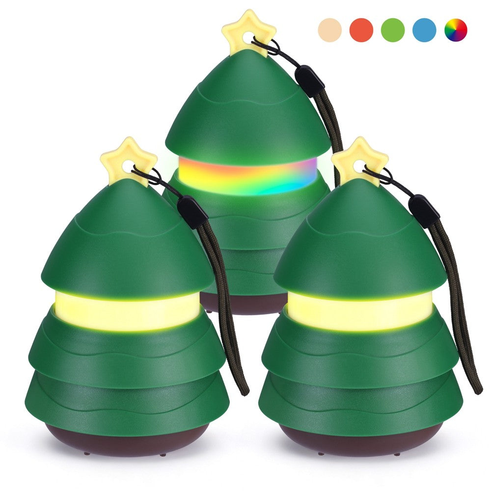 Christmas Lantern with 5 Light Modes - Holiday Decor & Night Light