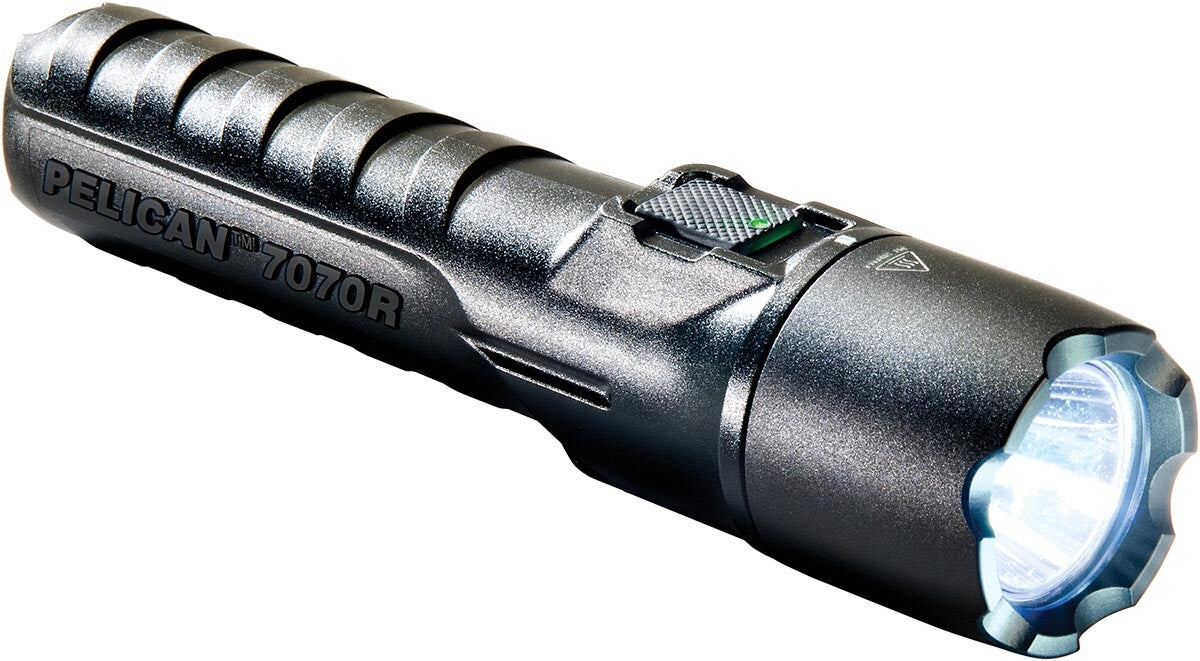Rechargeable Tactical LED Flashlight Black 1219 Lumens with Bluetooth