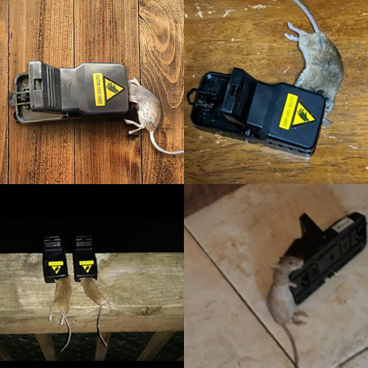 6 Pack Heavy Duty Mouse Traps - Snap Rodent Pest Killers for Indoor Outdoor Use