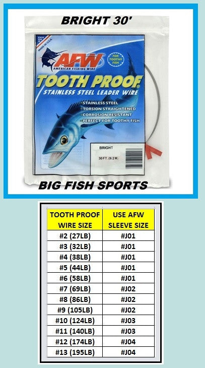 Stainless Steel Fishing Leader Wire 195LB Test 30ft Single Strand Bright