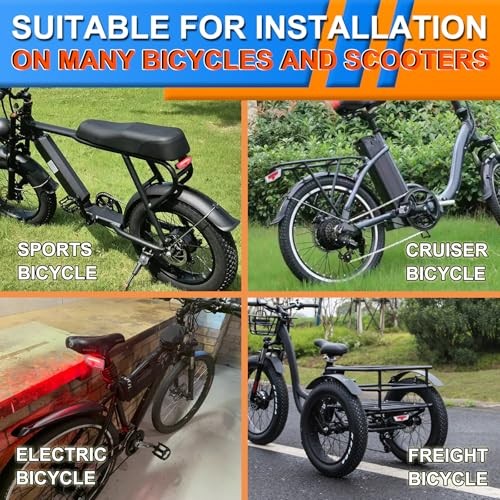 Electric Bike Turn Signal Light Kit with Headlight and Taillight for E-Bikes & Scooters