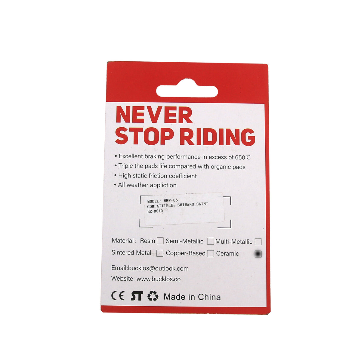 2 Pairs Ceramic Disc Brake Pads for E-Bike Hydraulic Brakes SHIMANO M8120 M7120