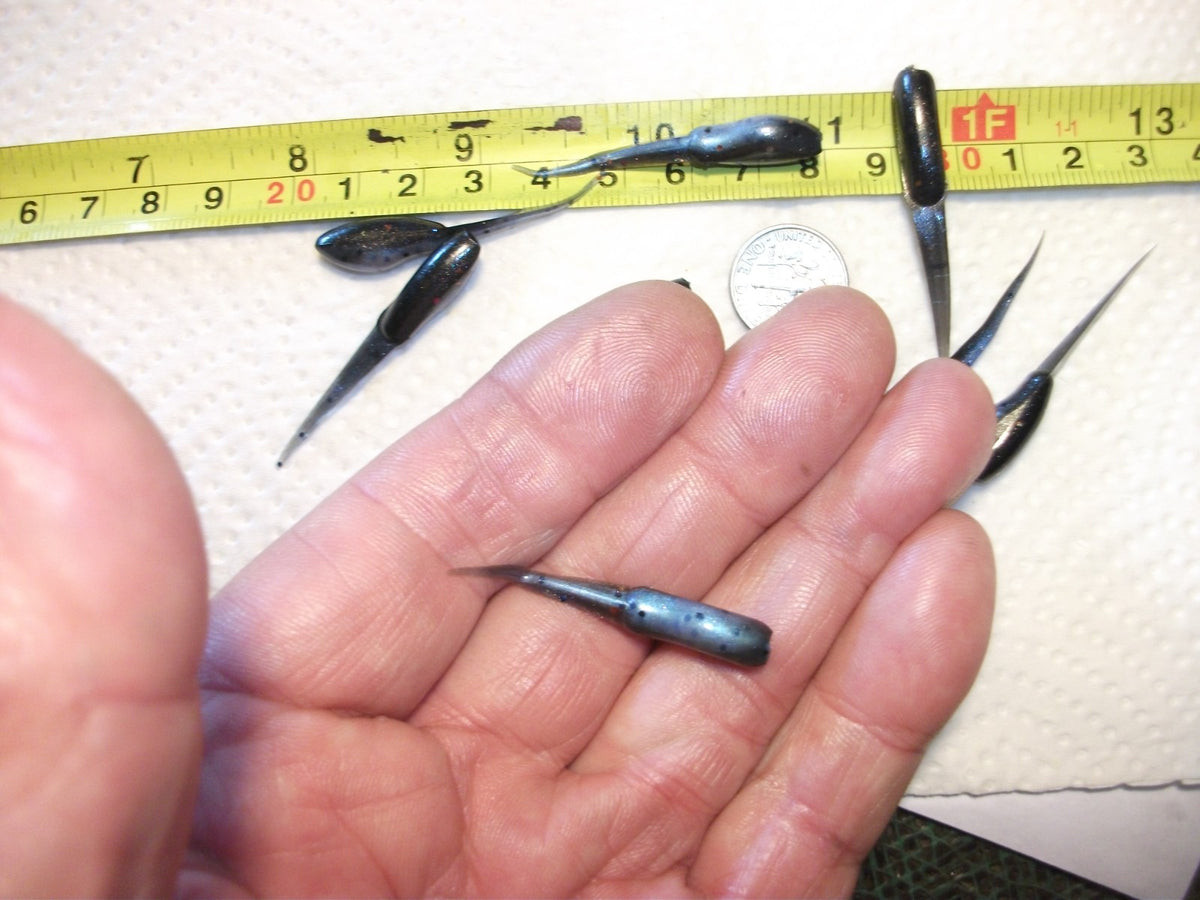 3/4-Inch Soft Plastic Minnow Grubs for Crappie & Bass Fishing - Glitter & Scented Baits